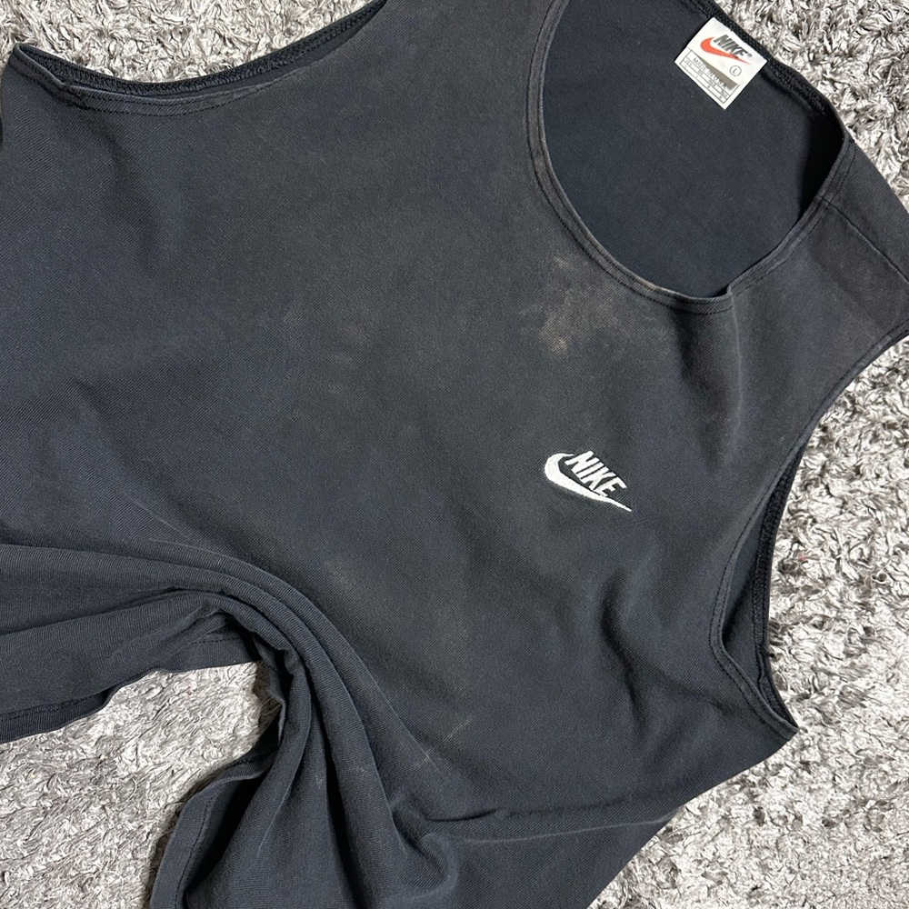 Nike Black Tank Top with White Logo